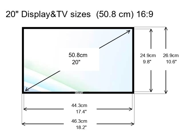 TV Sizes and Dimensions in Centimeters and Inches Guide