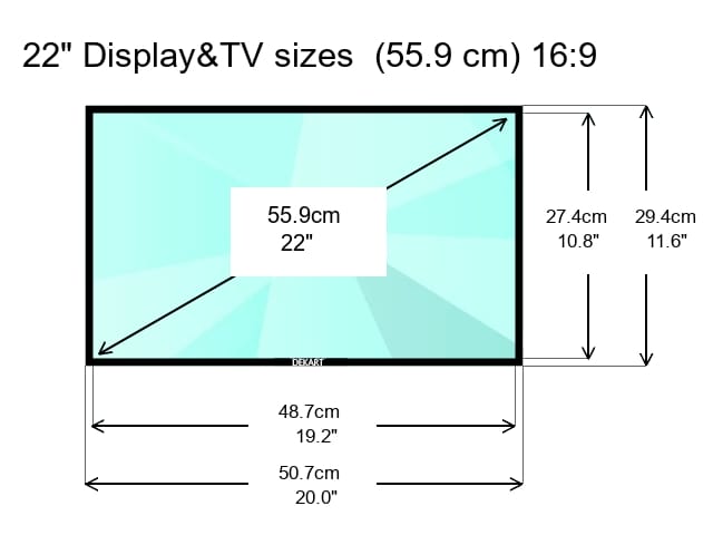 TV Sizes and Dimensions in Centimeters and Inches Guide