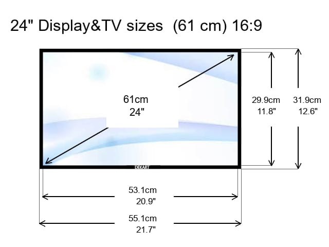 TV Sizes and Dimensions in Centimeters and Inches Guide